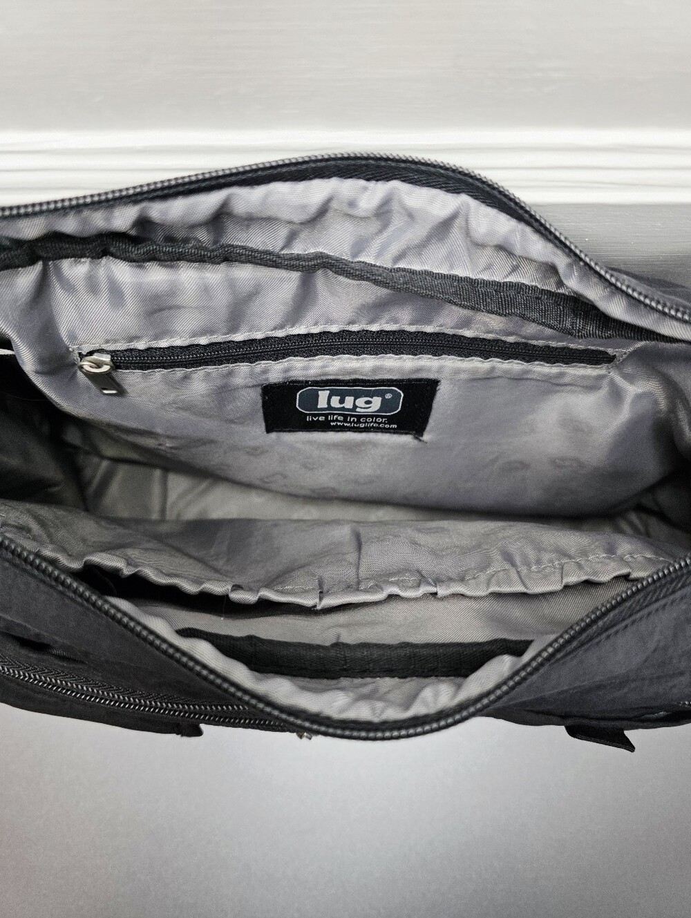 LUG Double Dutch Crossbody Messenger Bag – Black - Picture 5 of 7